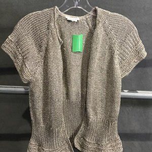 Lutz & Patmos NWT Gold Metallic Shrug